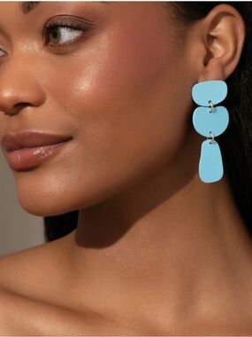 NWT Uncommon James Nudist Earrings in Blue